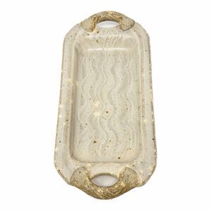 Vintage Clarkson Thomas Constance Speckled Studio Pottery Tray Signed 10”